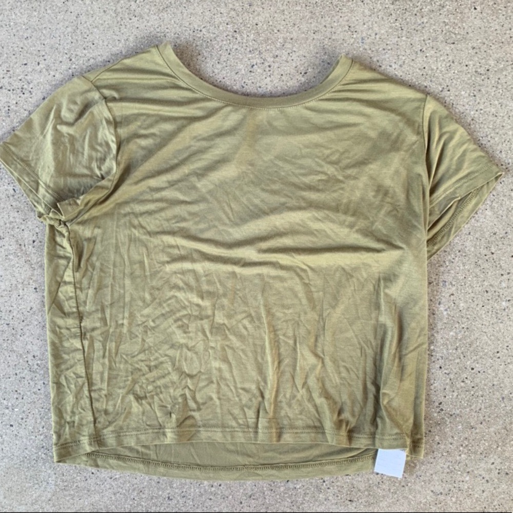 Green crop top
